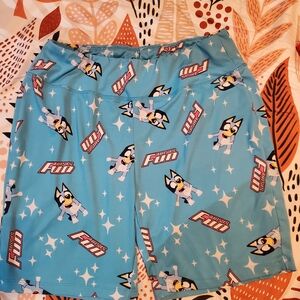 Lucy Blue Character Print Shorts
